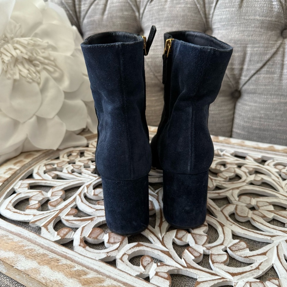 Tory Burch Suede Leather Ankle Boots Heels Women’s 11 - Picture 5 of 12